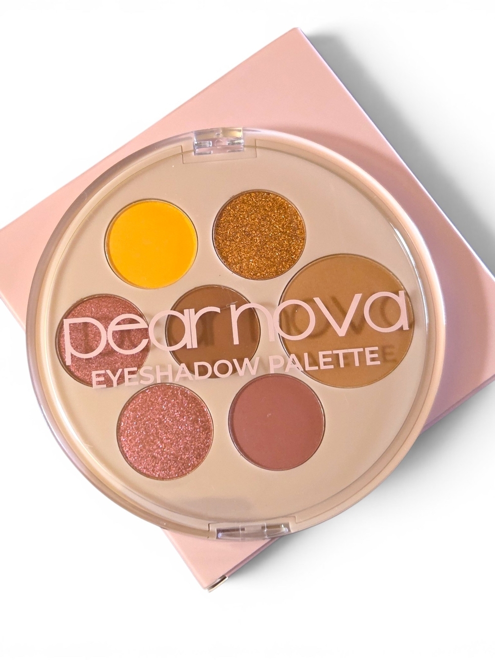 Pear Nova Eyeshadow Palette 7-Shade Neutrals & Metallics NIB Full Size